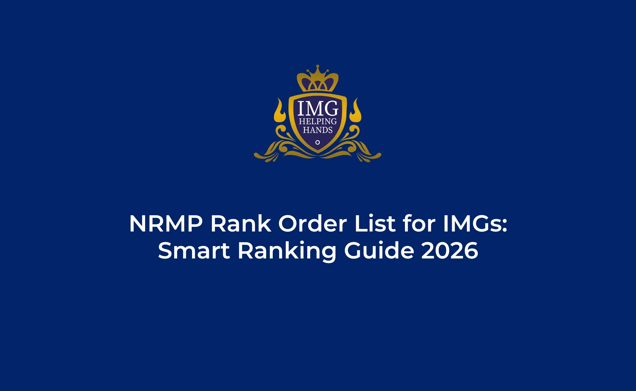 NRMP Rank Order List For IMGs