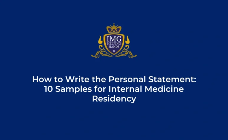 10 Internal Medicine Residency Personal Statement Examples