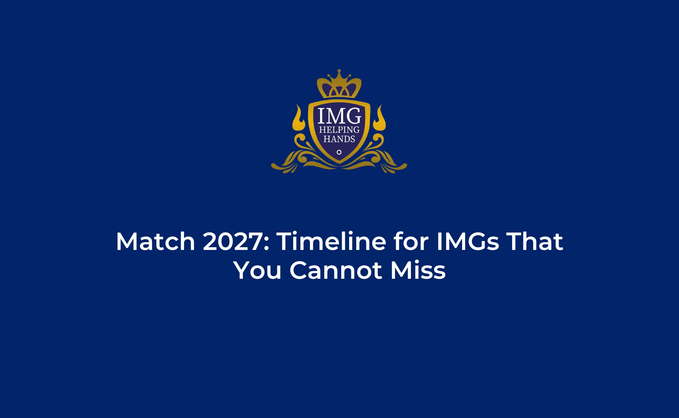 ERAS Application Timeline for IMGs