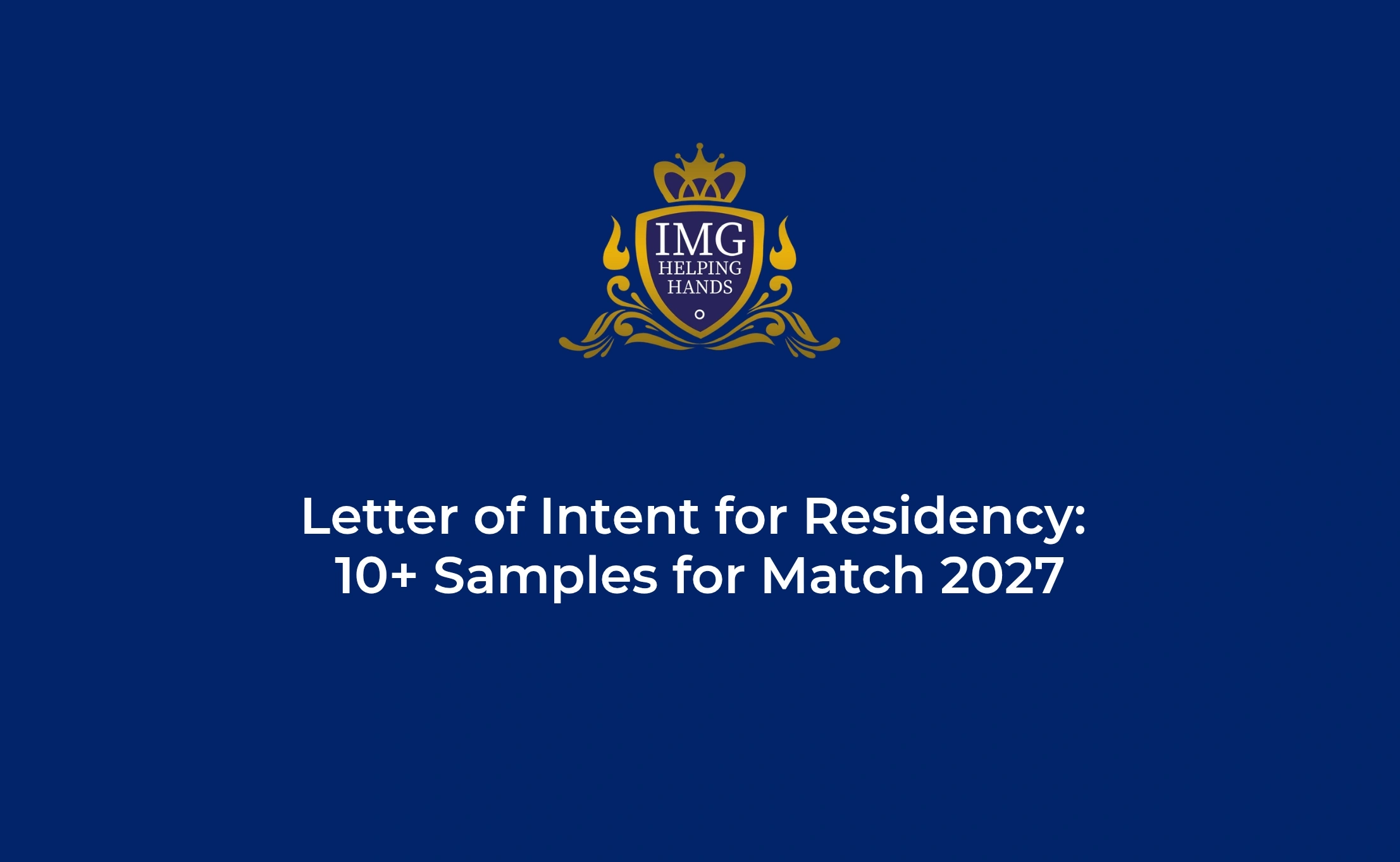 Letter of Intent Residency Example