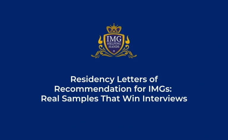 Residency Letter of Recommendation Examples for IMGs