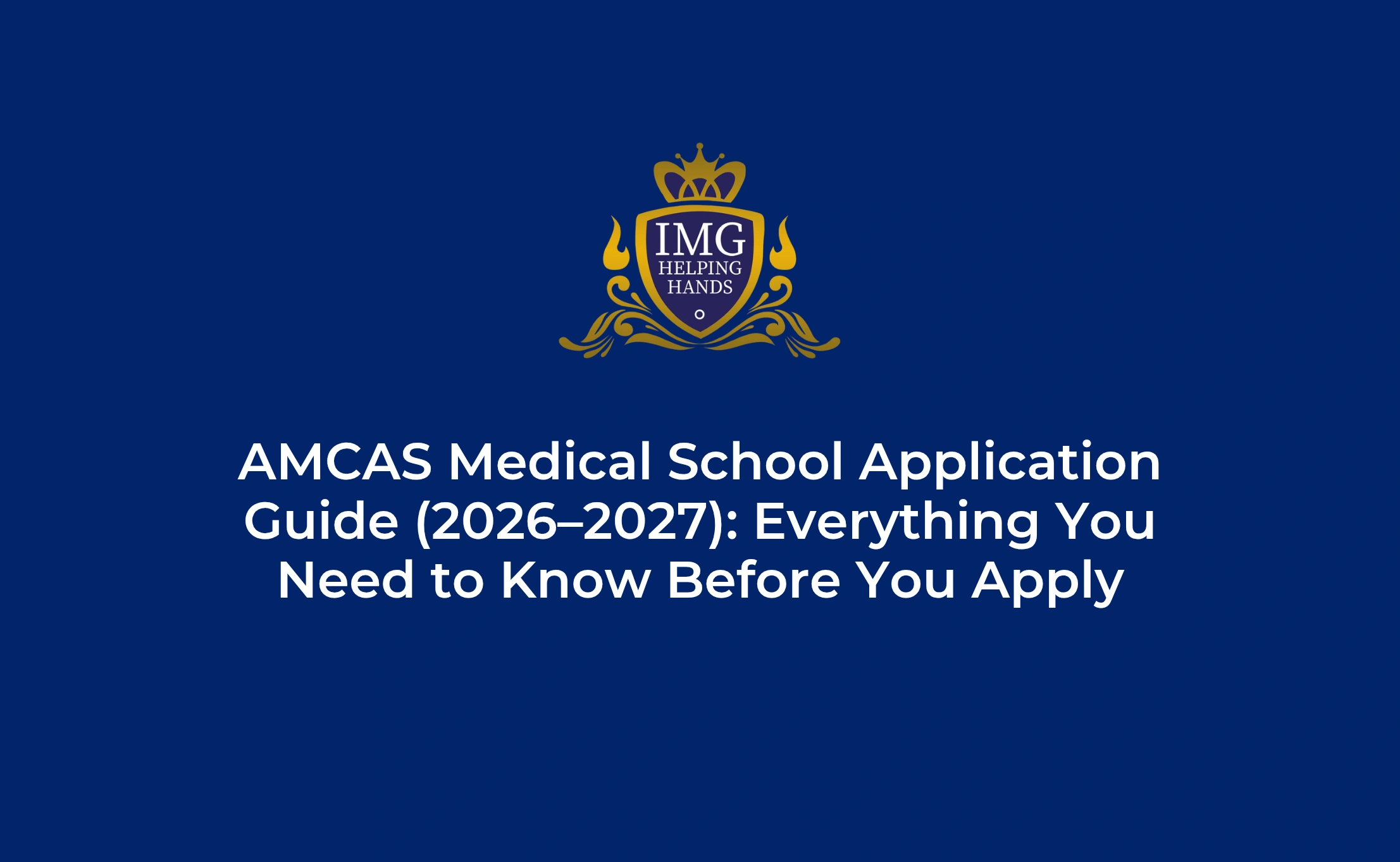 AMCAS Medical School Application
