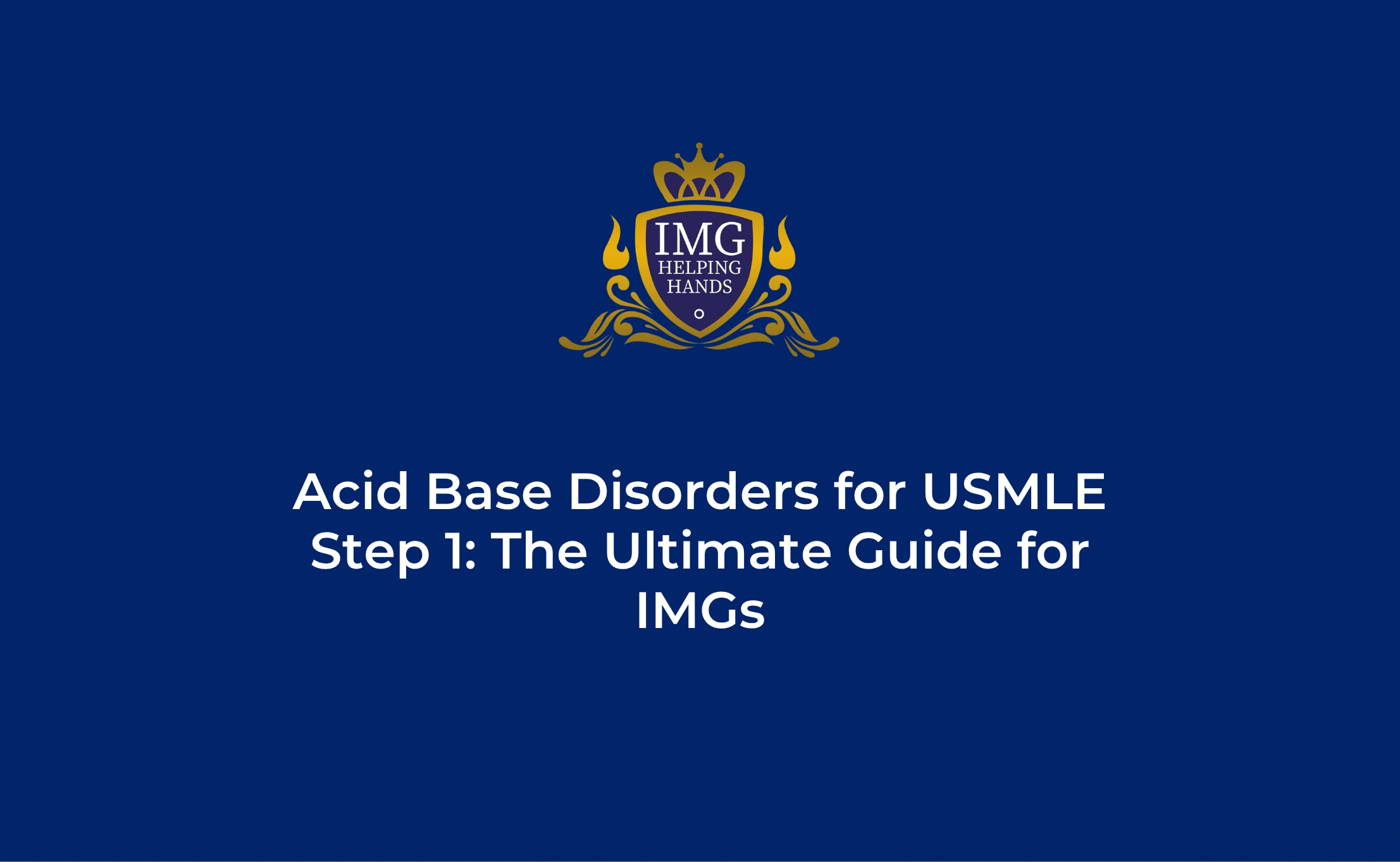 Acid Base Disorders for USMLE Step 1