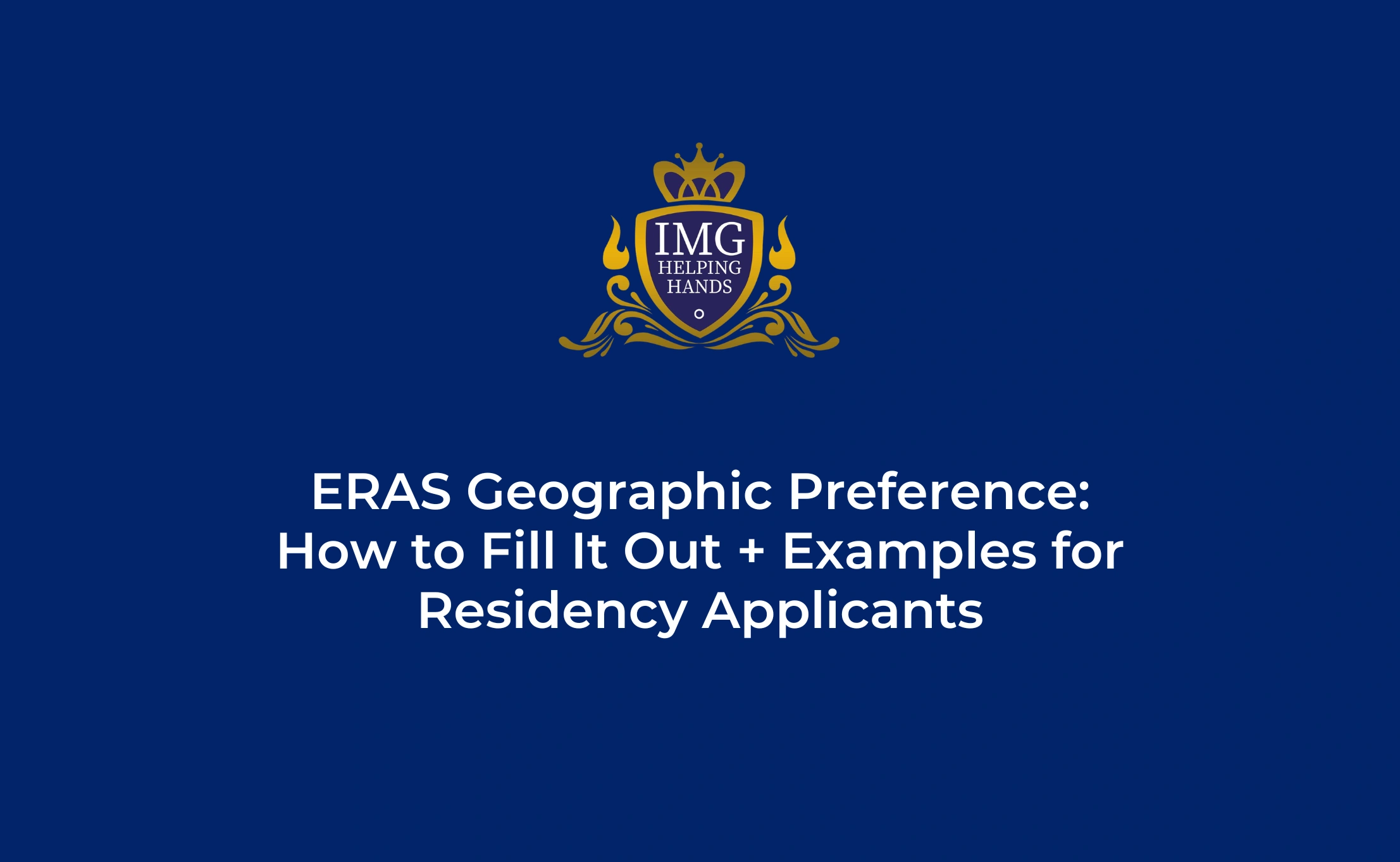 ERAS Geographic Preference