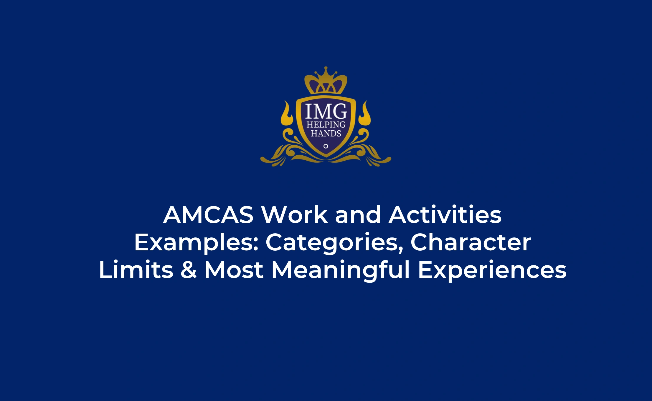 AMCAS Work and Activities Examples