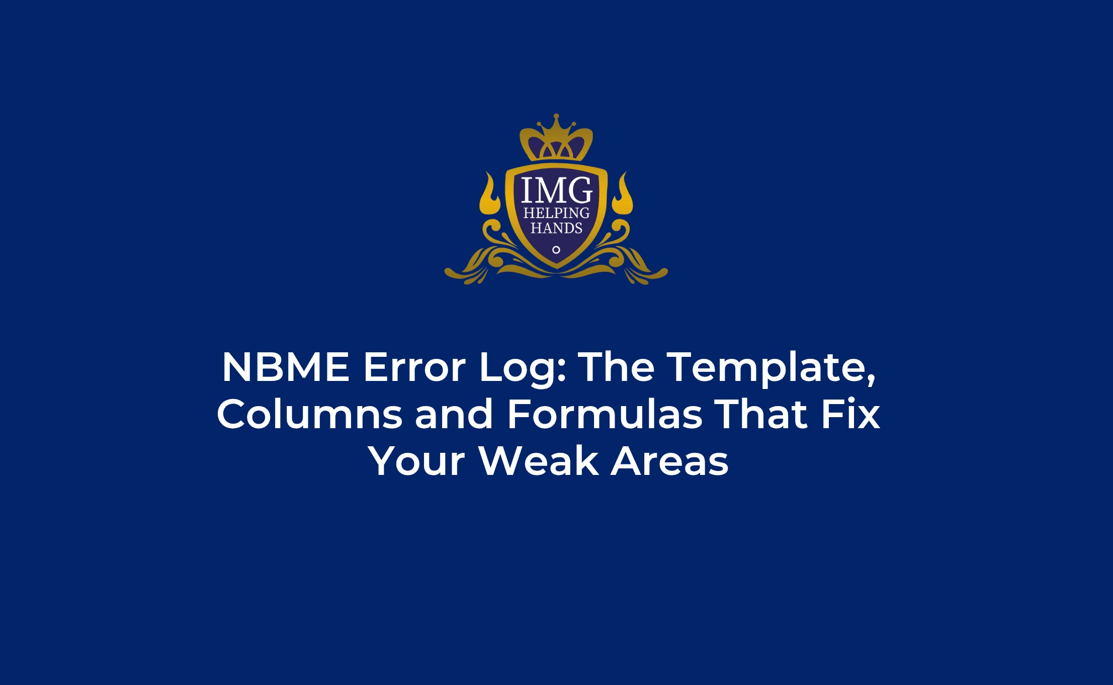 NBME Error Log